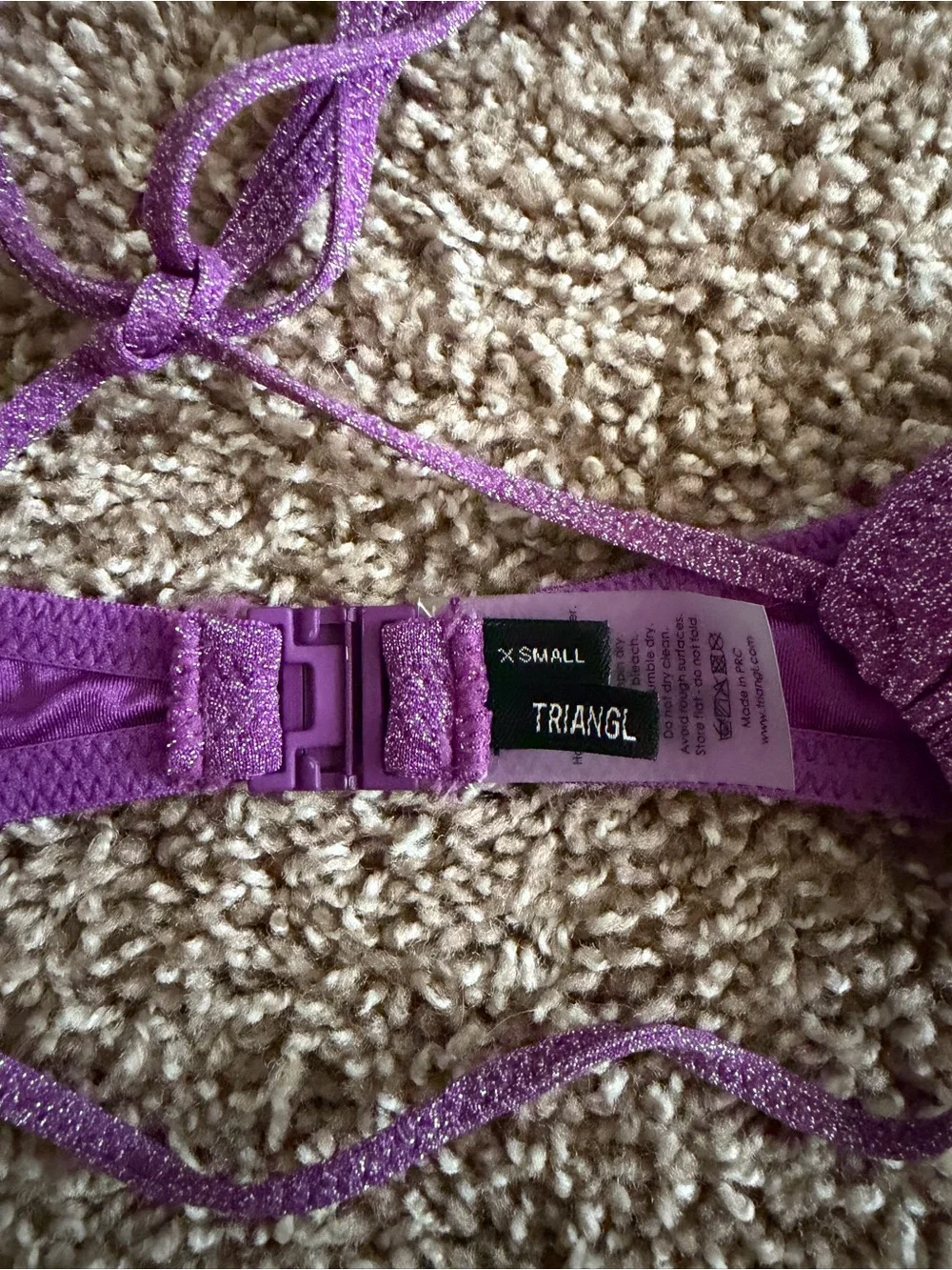 triangl swimwear Shimmery Violet Bikini Set